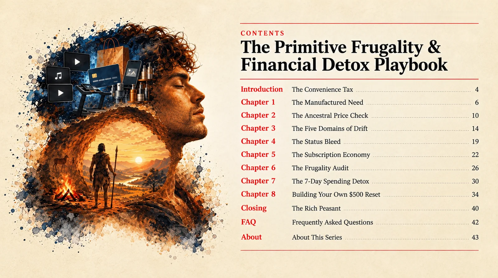 Book 5 contents — The Primitive Frugality & Financial Detox Playbook
